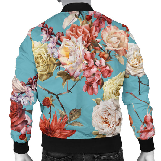 Summer Floral Pattern Print Design SF05 Men Bomber Jacket