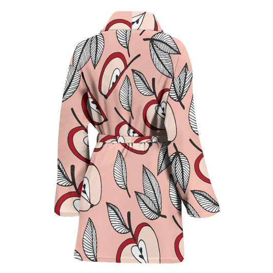 Apple Pattern Print Design AP04 Women Bathrobe