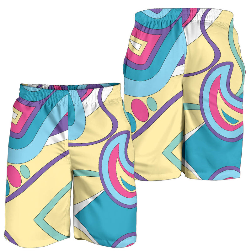 Funky Retro Pattern Print Design A01 Mens Shorts
