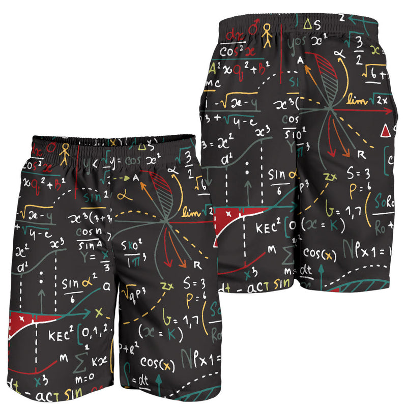 Math Pattern Print Design 04 Mens Shorts