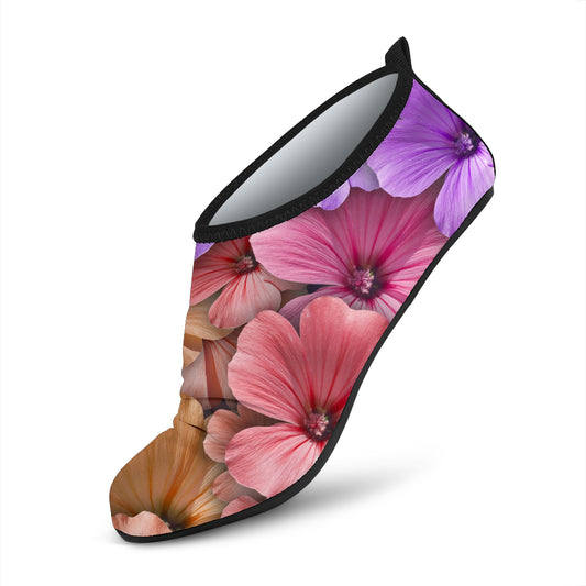 Colorful Geranium Pattern Aqua Water Shoes