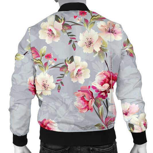 Summer Floral Pattern Print Design SF02 Men Bomber Jacket