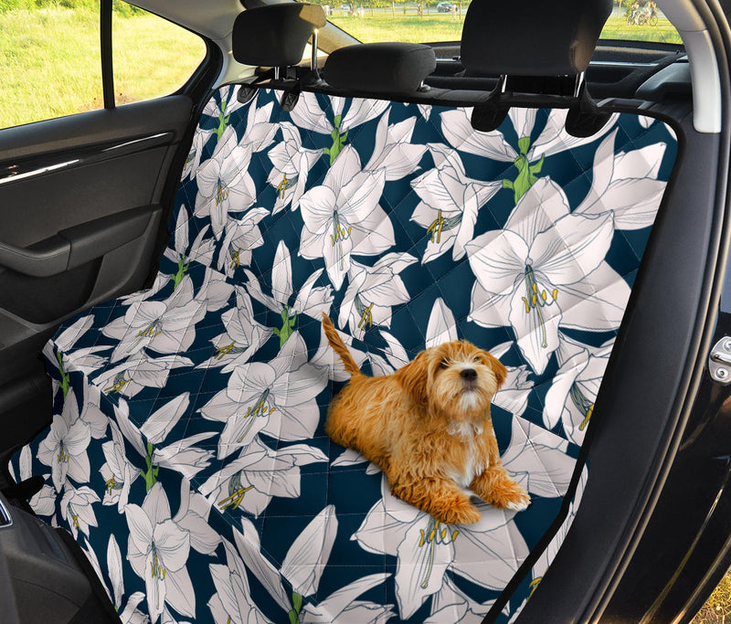 Amaryllis Pattern Print Design AL02 Rear Dog  Seat Cover