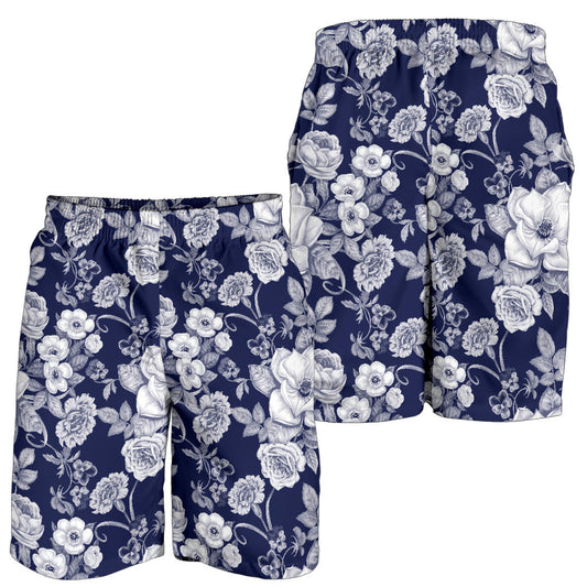 Floral Infrared Pattern Mens Shorts