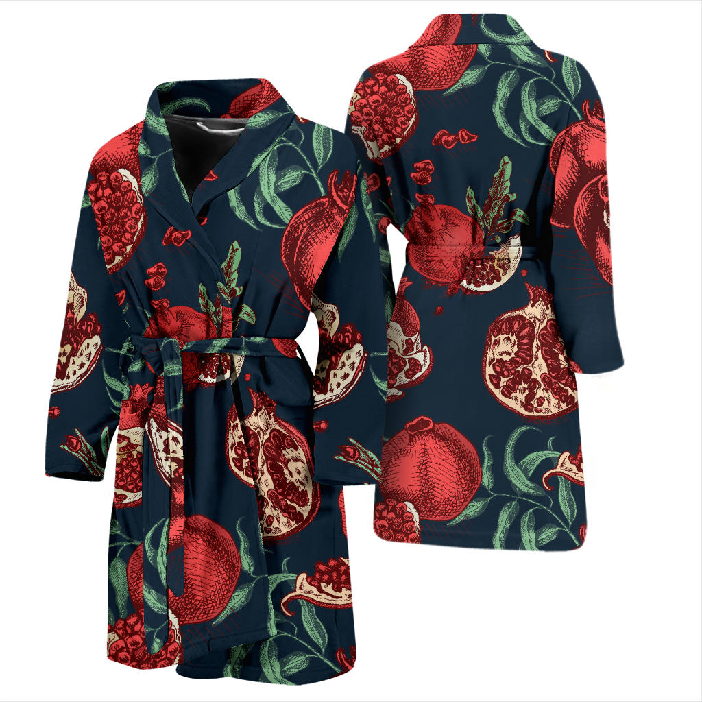 Pomegranate Pattern Print Design PG04 Men Bathrobe