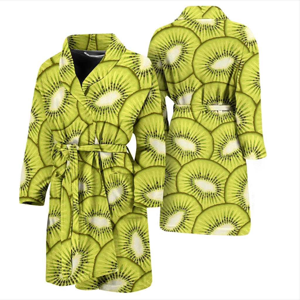 Kiwi Pattern Print Design KW07 Men Bathrobe