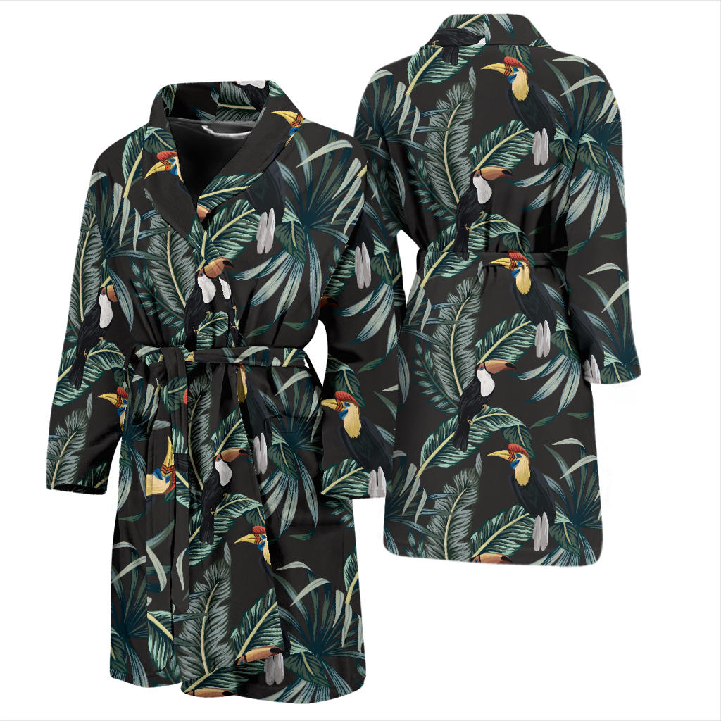 Rainforest Pattern Print Design RF06 Men Bathrobe