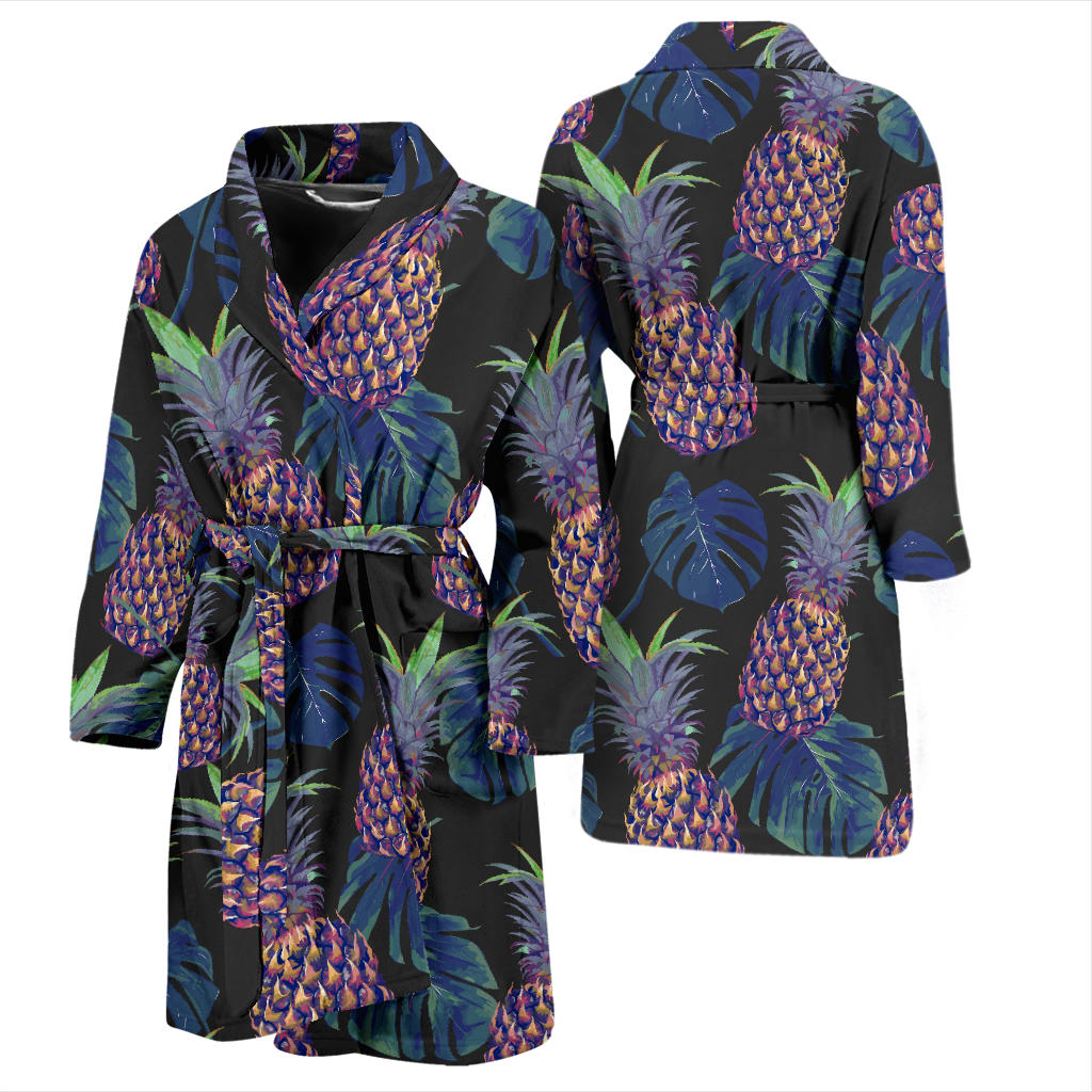 Pineapple Pattern Print Design PP04 Men Bathrobe