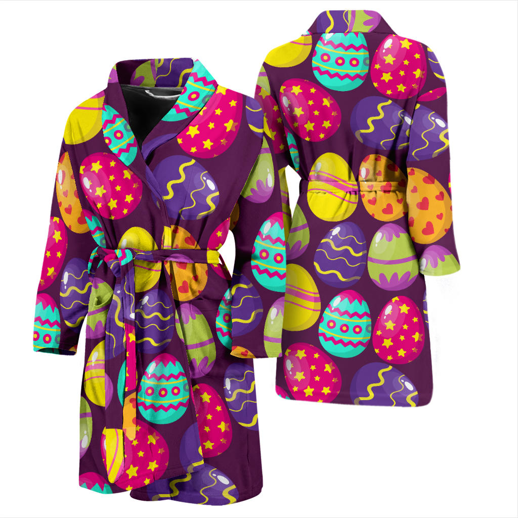 Easter Eggs Pattern Print Design RB04 Men Bathrobe