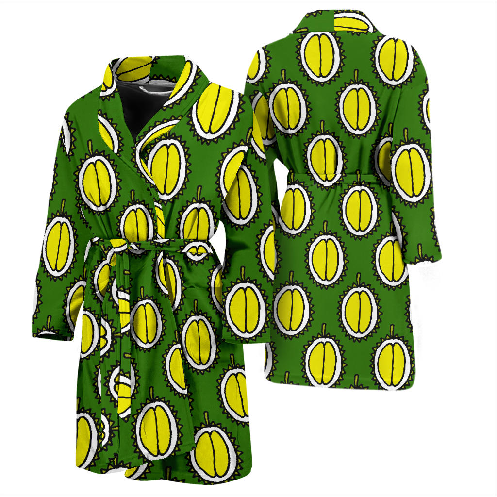 Durian Pattern Print Design DR01 Men Bathrobe