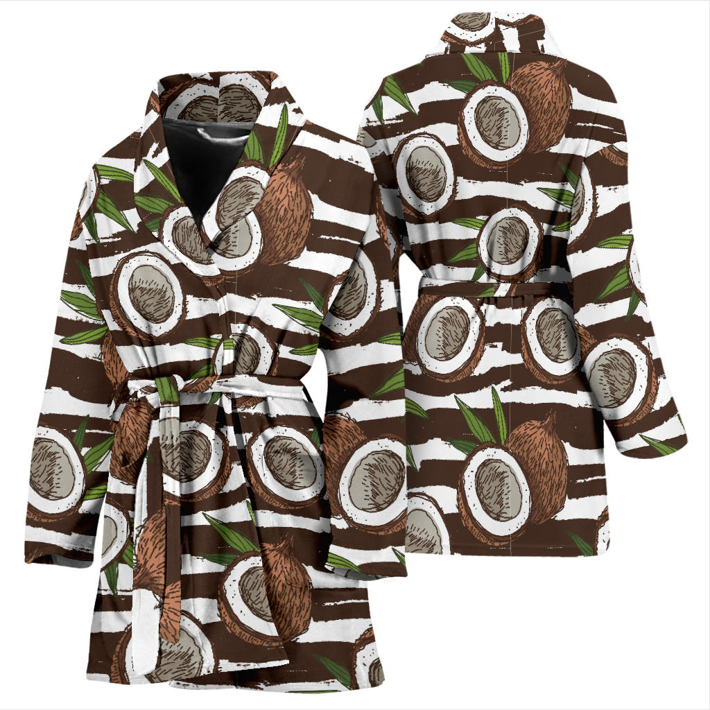 Coconut Pattern Print Design CN04 Women Bathrobe