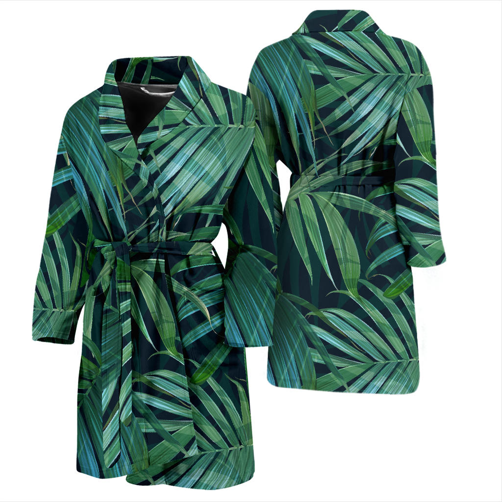 Tropical Flower Pattern Print Design TF011 Men Bathrobe