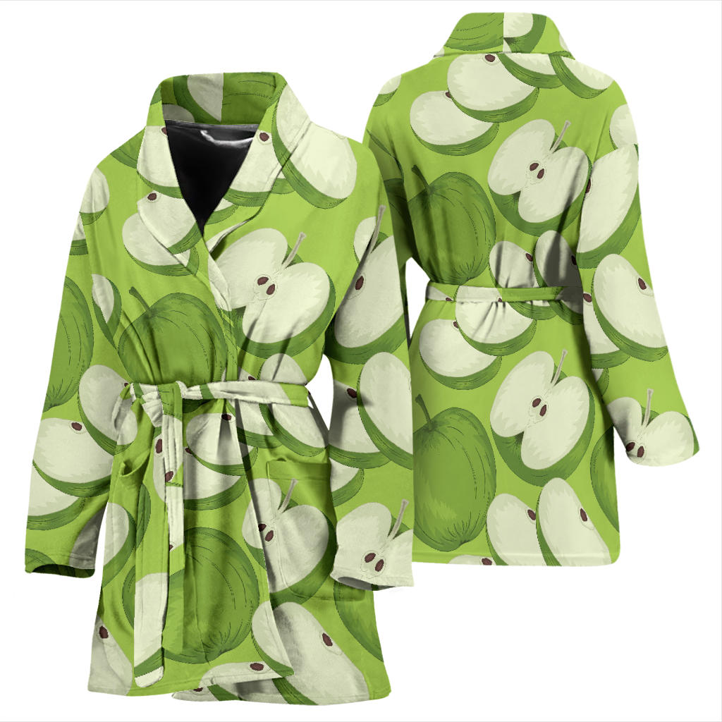 Apple Pattern Print Design AP010 Women Bathrobe
