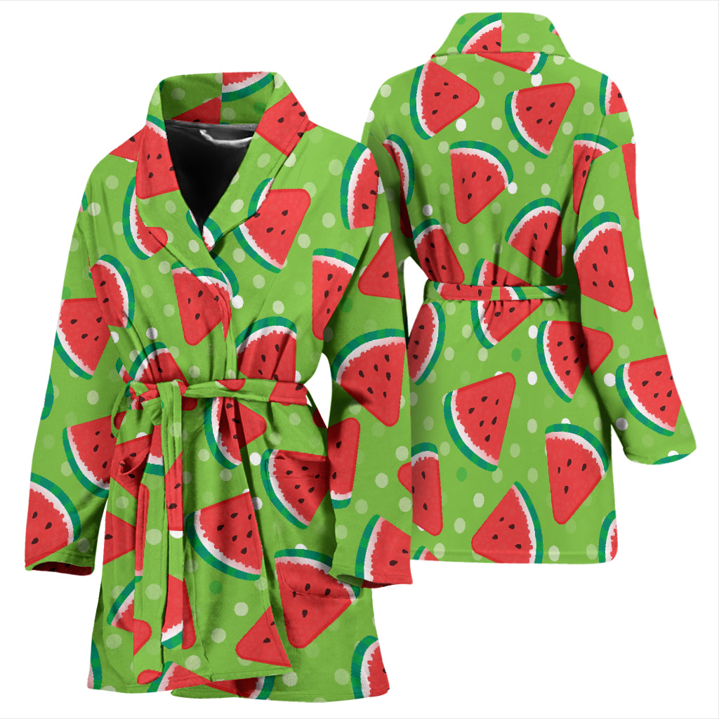Watermelon Pattern Print Design WM05 Women Bathrobe