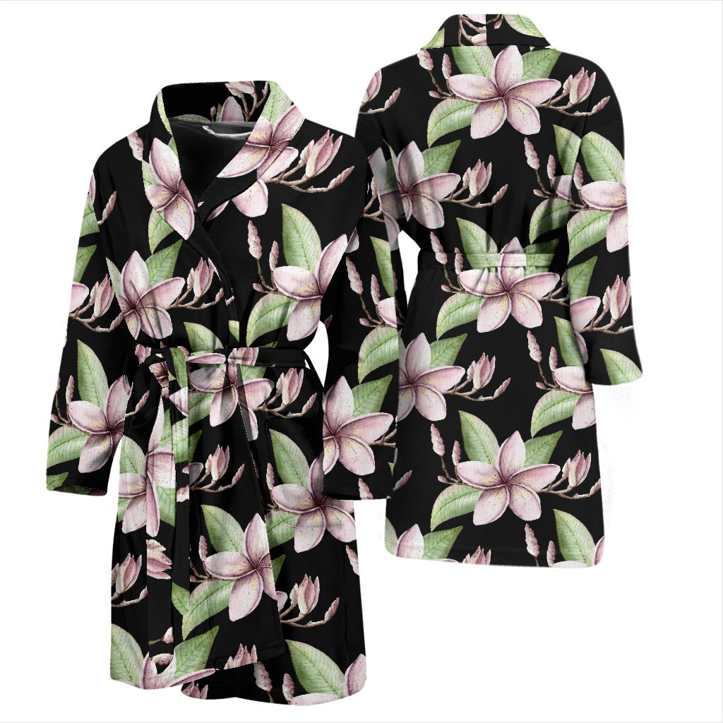 Plumeria Pattern Print Design PM02 Men Bathrobe