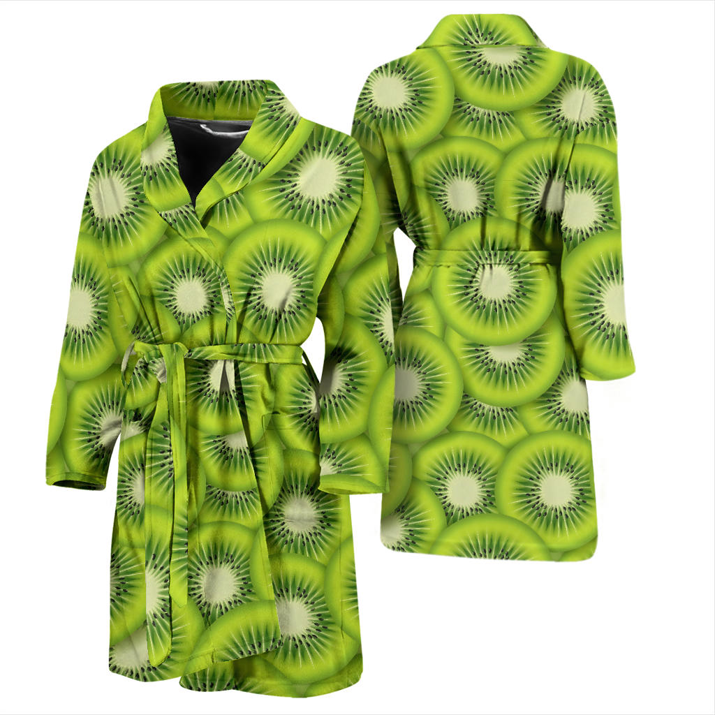 Kiwi Pattern Print Design KW01 Men Bathrobe
