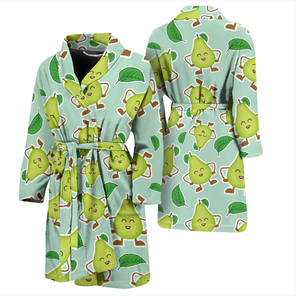 Avocado Pattern Print Design AC011 Men Bathrobe