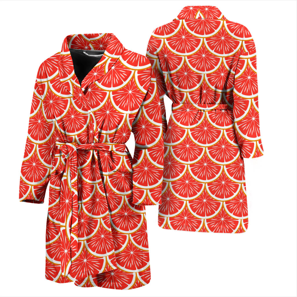 Grapefruit Pattern Print Design GF07 Men Bathrobe