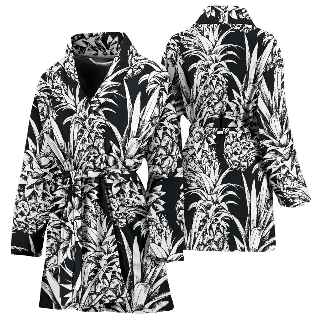 Pineapple Pattern Print Design PP08 Women Bathrobe