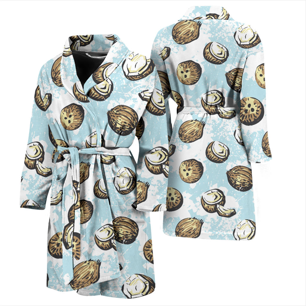 Coconut Pattern Print Design CN01 Men Bathrobe