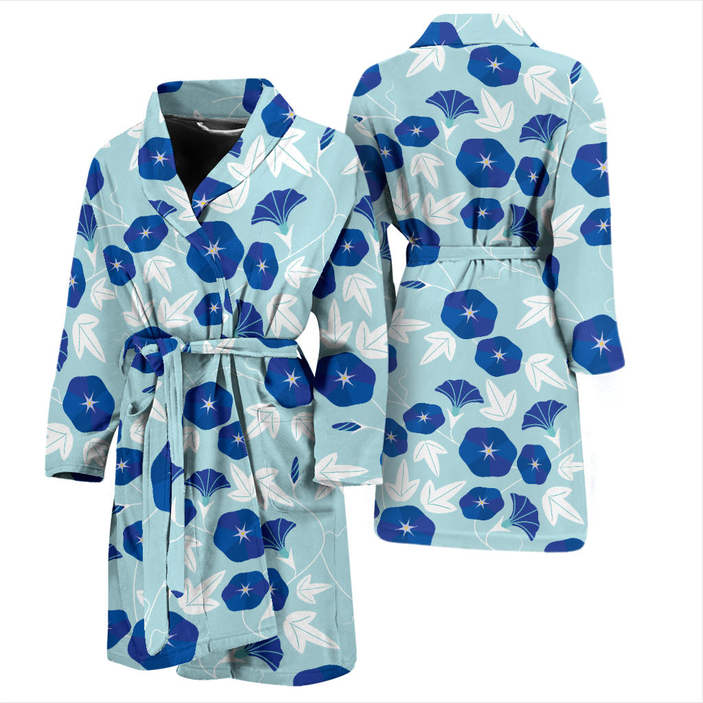 Morning Glory Pattern Print Design MG07 Men Bathrobe