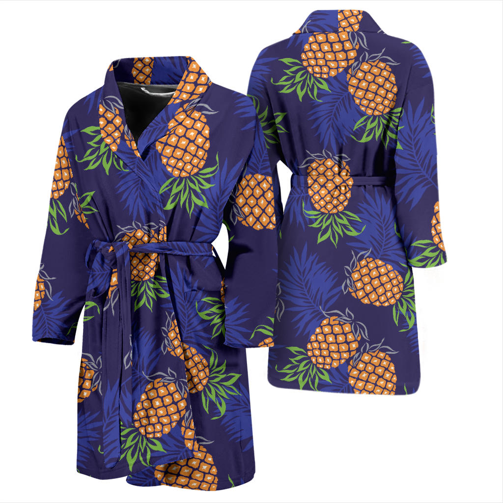 Pineapple Pattern Print Design PP02 Men Bathrobe