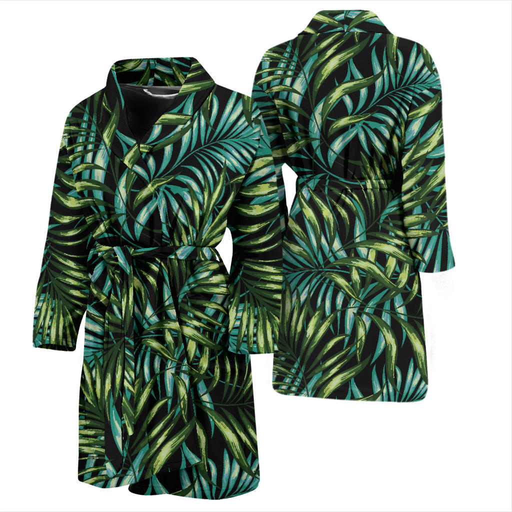 Tropical Flower Pattern Print Design TF08 Men Bathrobe