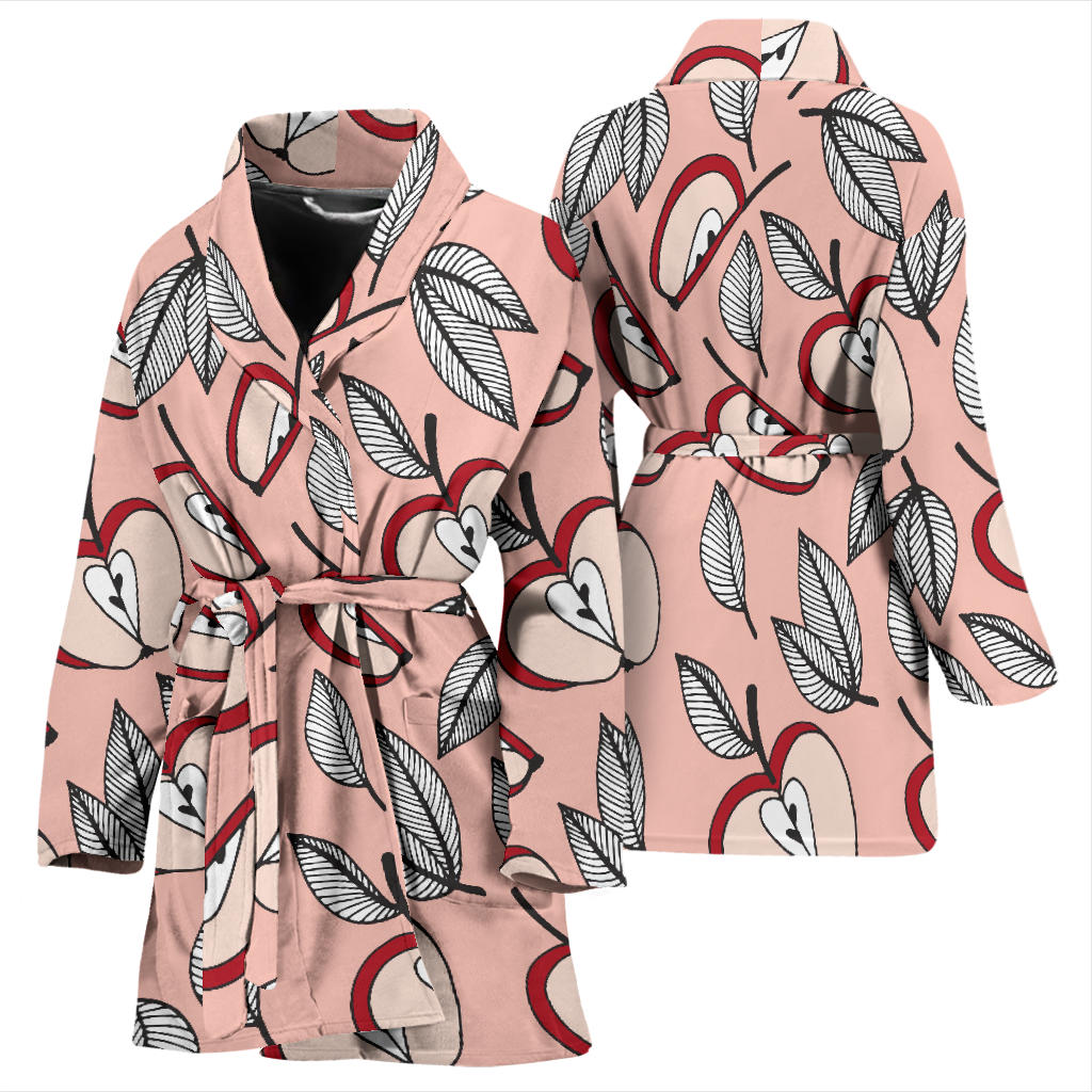 Apple Pattern Print Design AP04 Women Bathrobe
