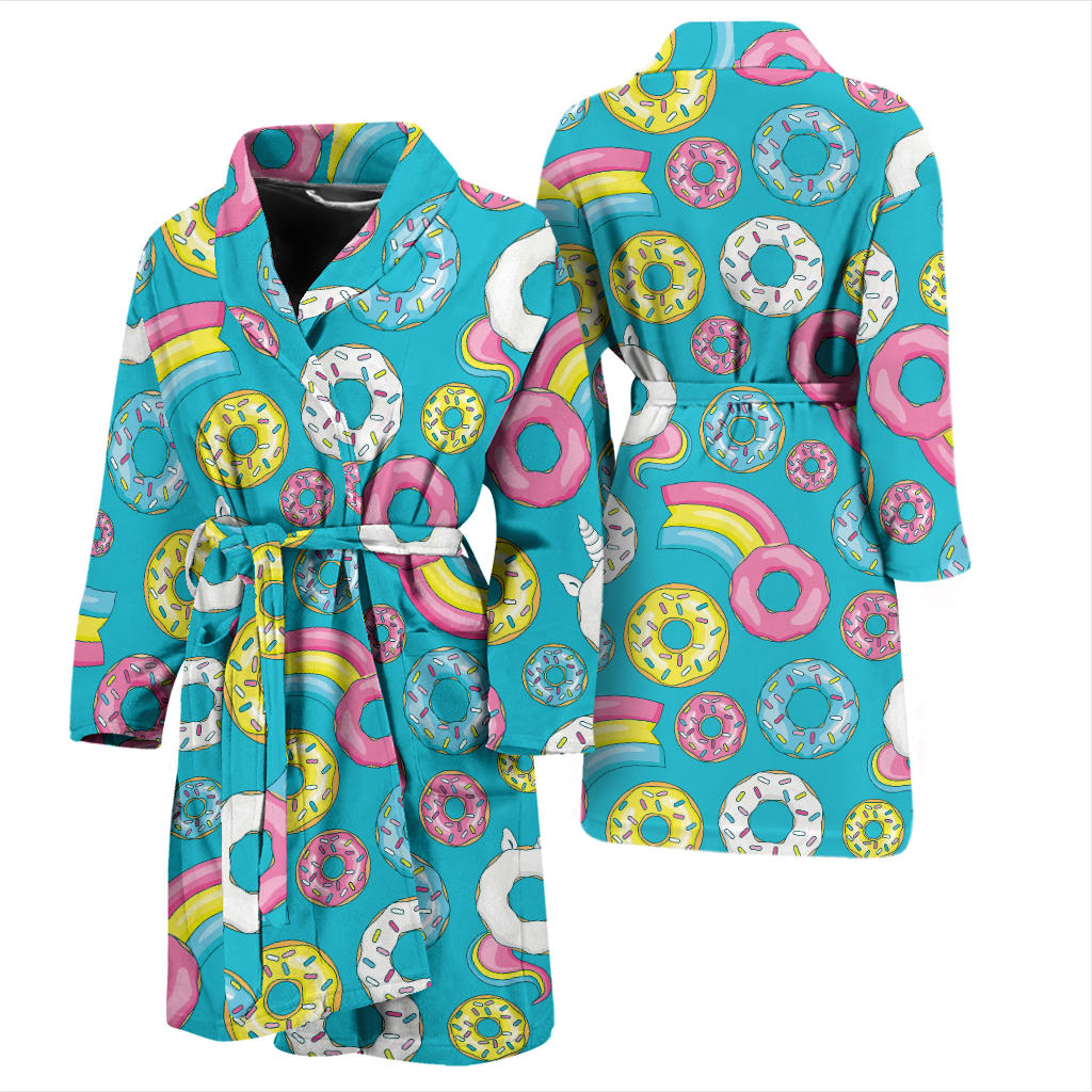 Donut Pattern Print Design DN013 Men Bathrobe