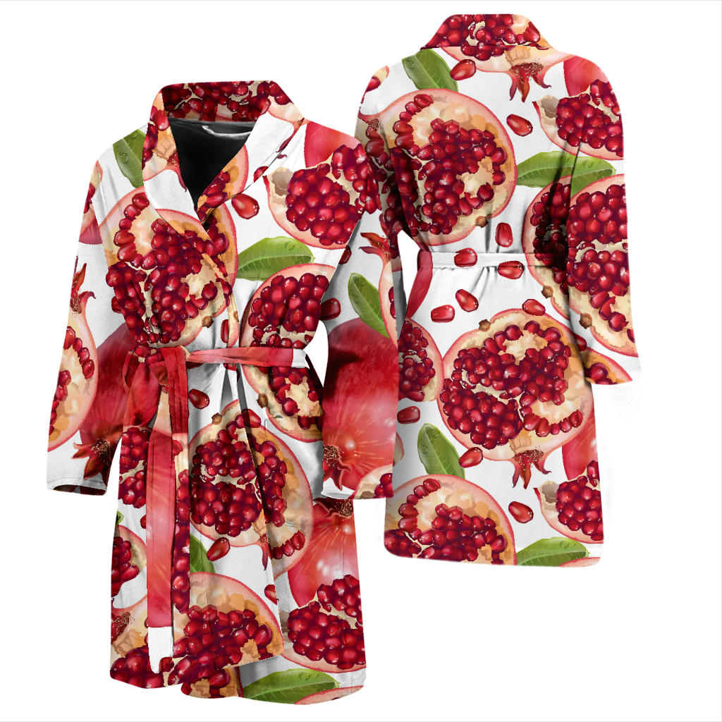 Pomegranate Pattern Print Design PG03 Men Bathrobe