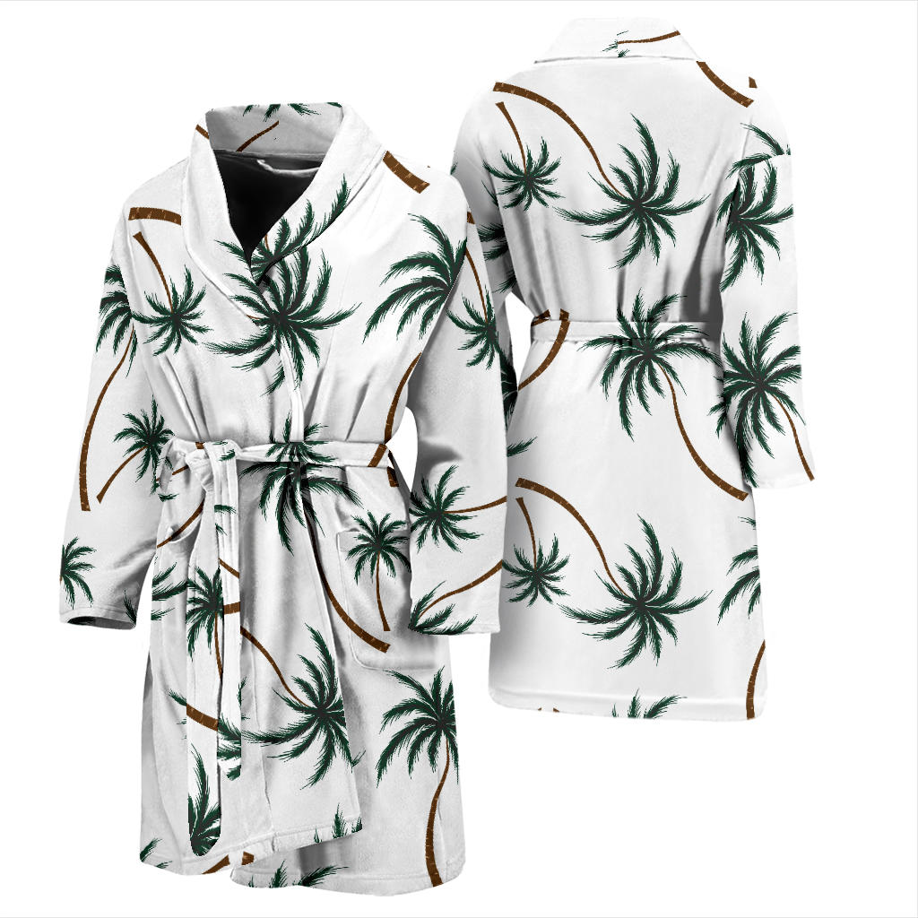 Palm Tree Pattern Print Design PT07 Men Bathrobe