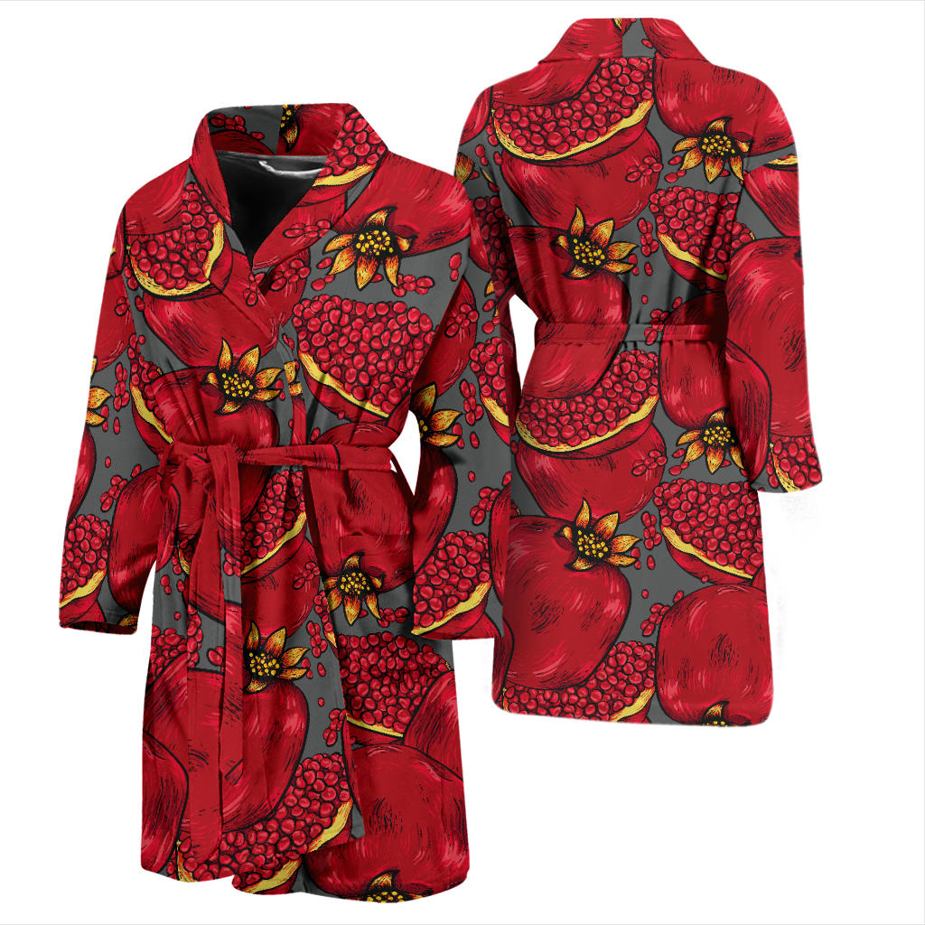 Pomegranate Pattern Print Design PG05 Men Bathrobe
