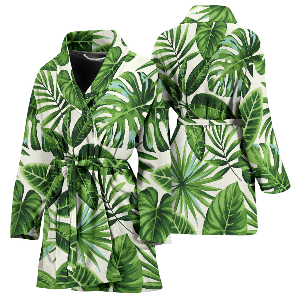 Tropical Flower Pattern Print Design TF013 Women Bathrobe