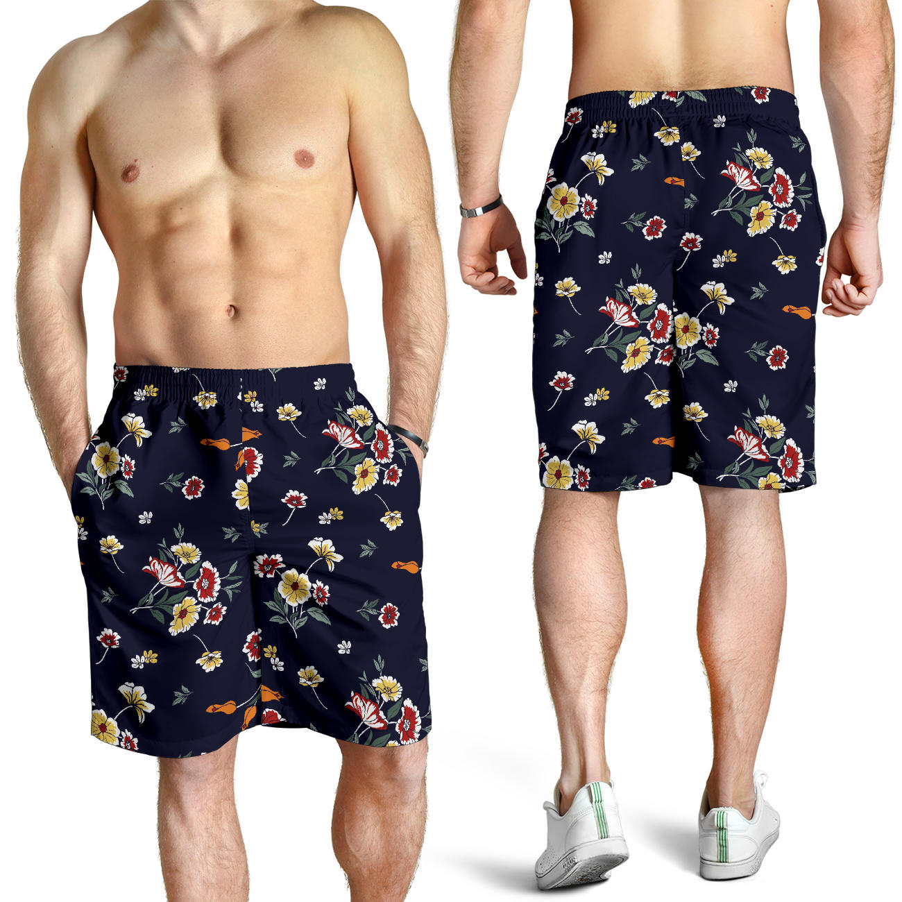 Summer Floral Pattern Print Design SF01 Mens Shorts