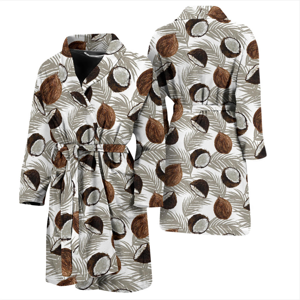 Coconut Pattern Print Design CN03 Men Bathrobe