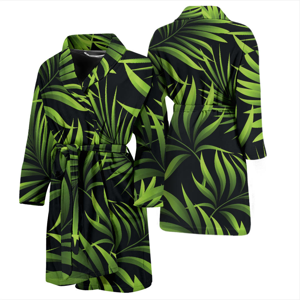 Palm Leaves Pattern Print Design PL07 Men Bathrobe