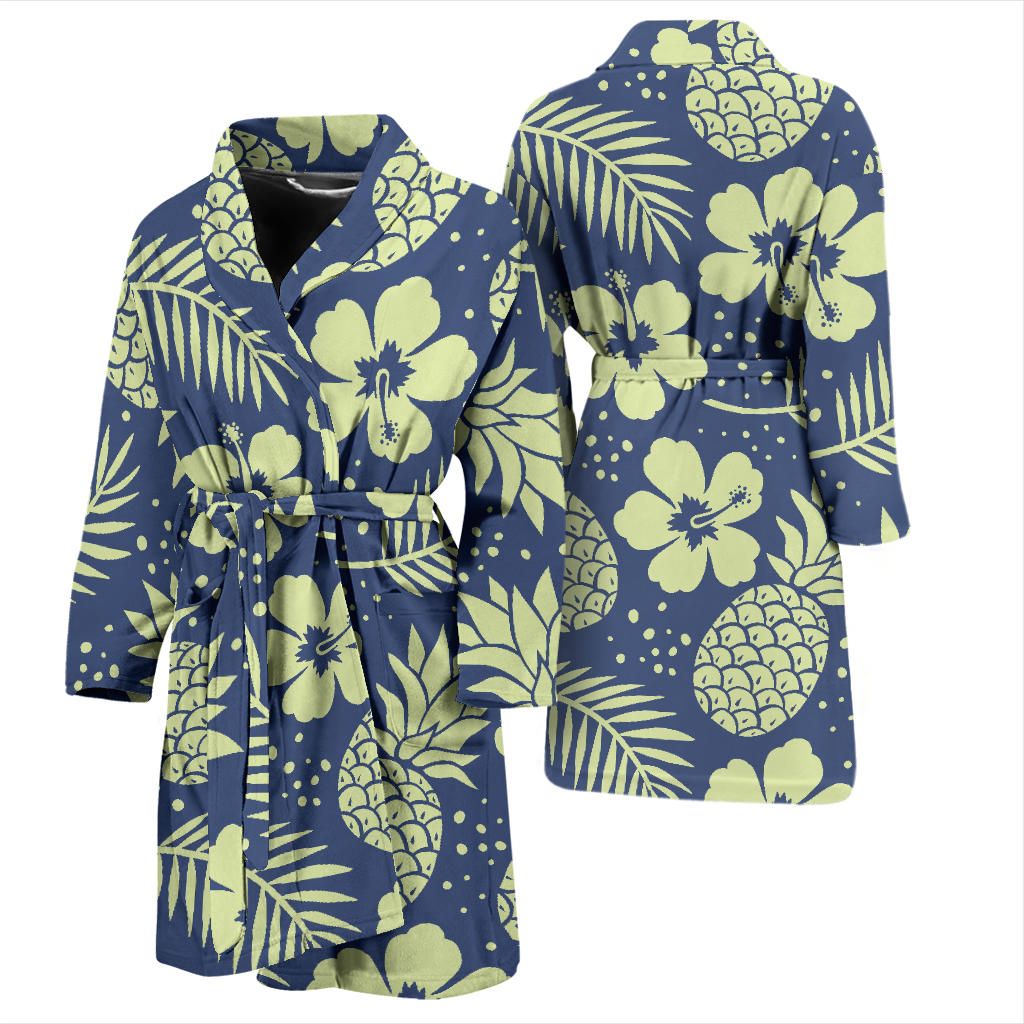 Pineapple Pattern Print Design PP07 Men Bathrobe