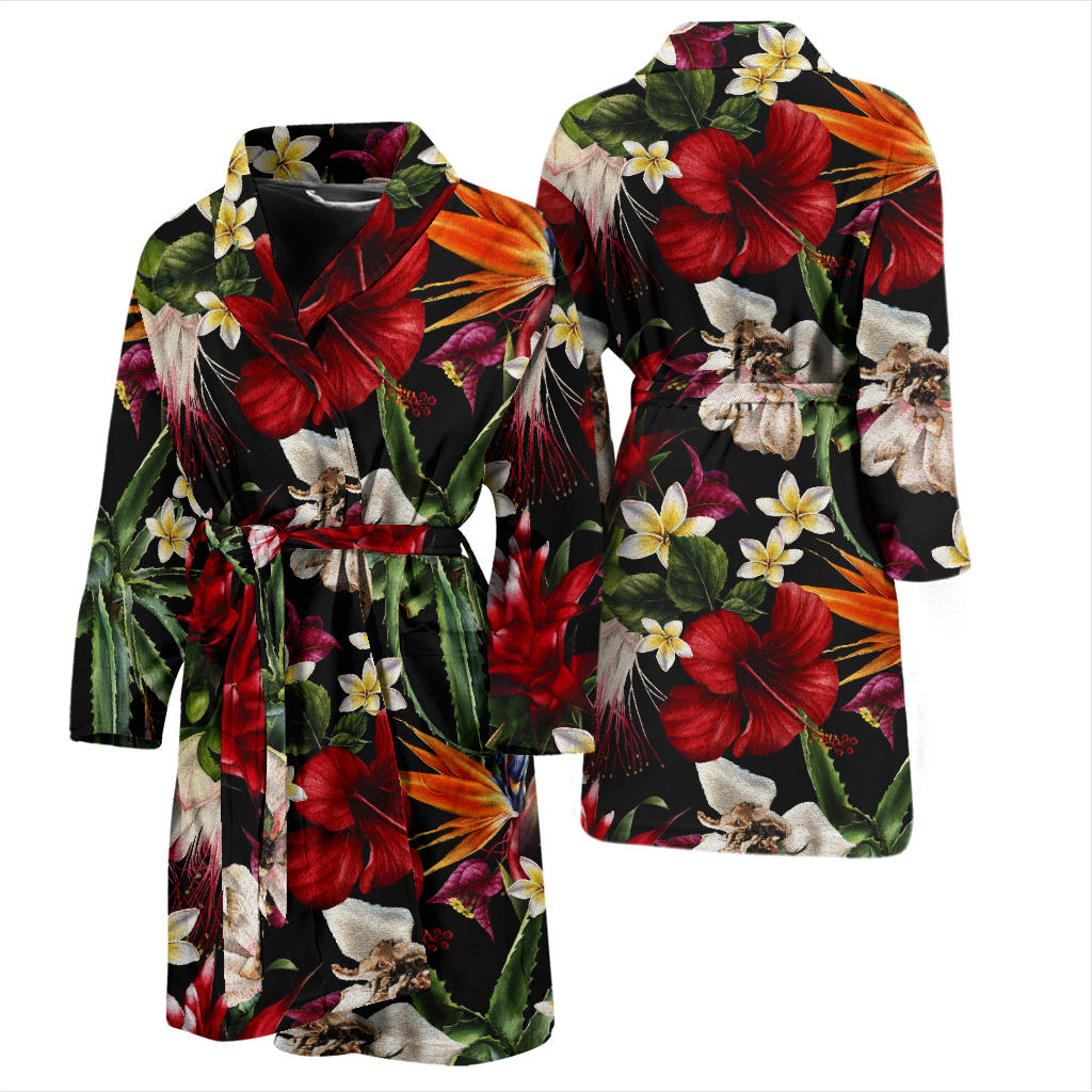 Summer Floral Pattern Print Design SF03 Men Bathrobe