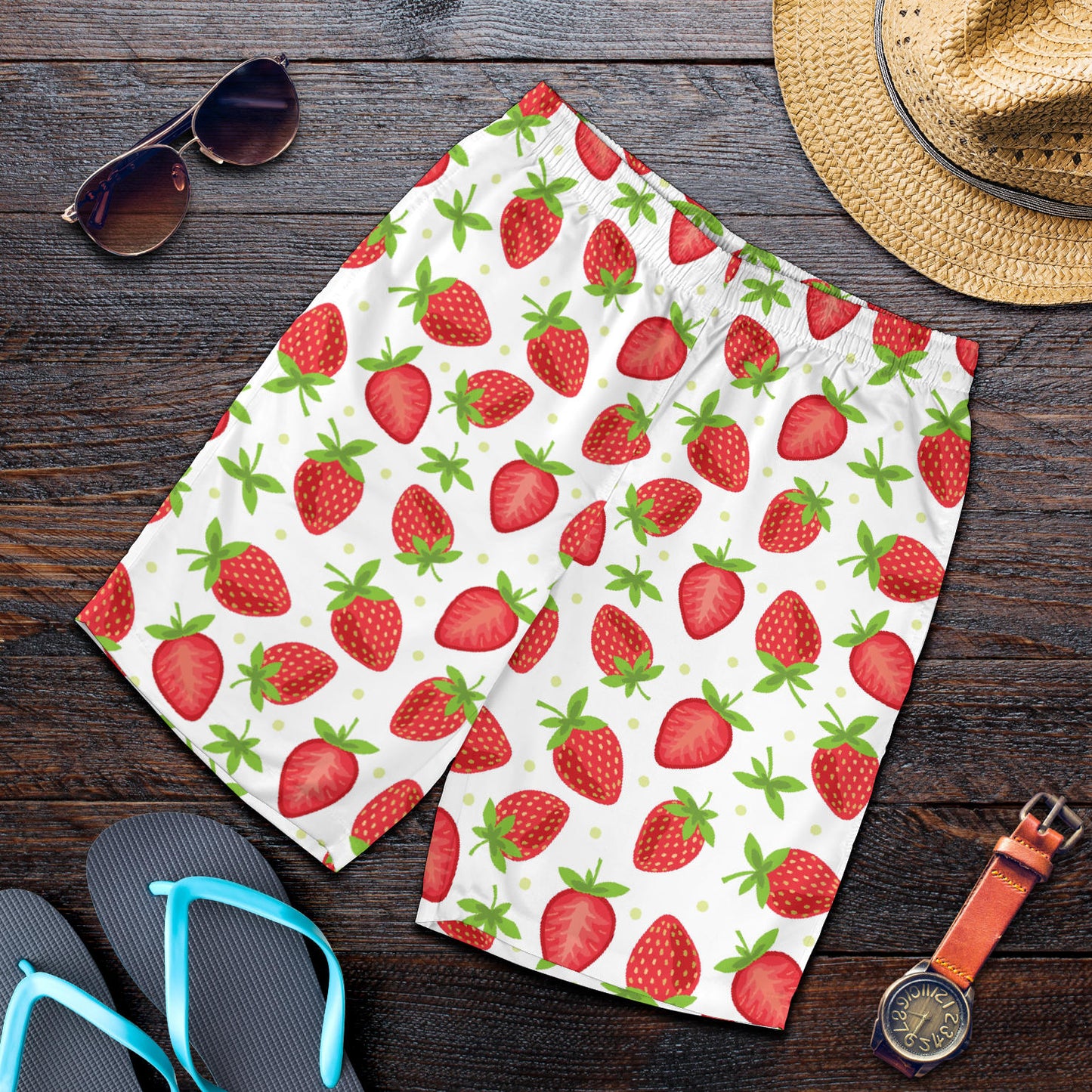 Strawberry Pattern Print Design SB07 Mens Shorts