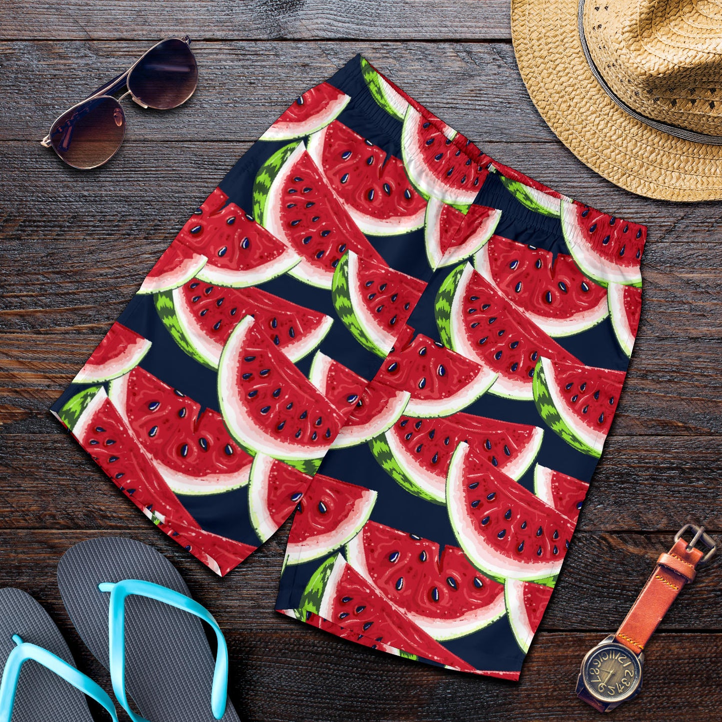Watermelon Pattern Print Design WM011 Mens Shorts