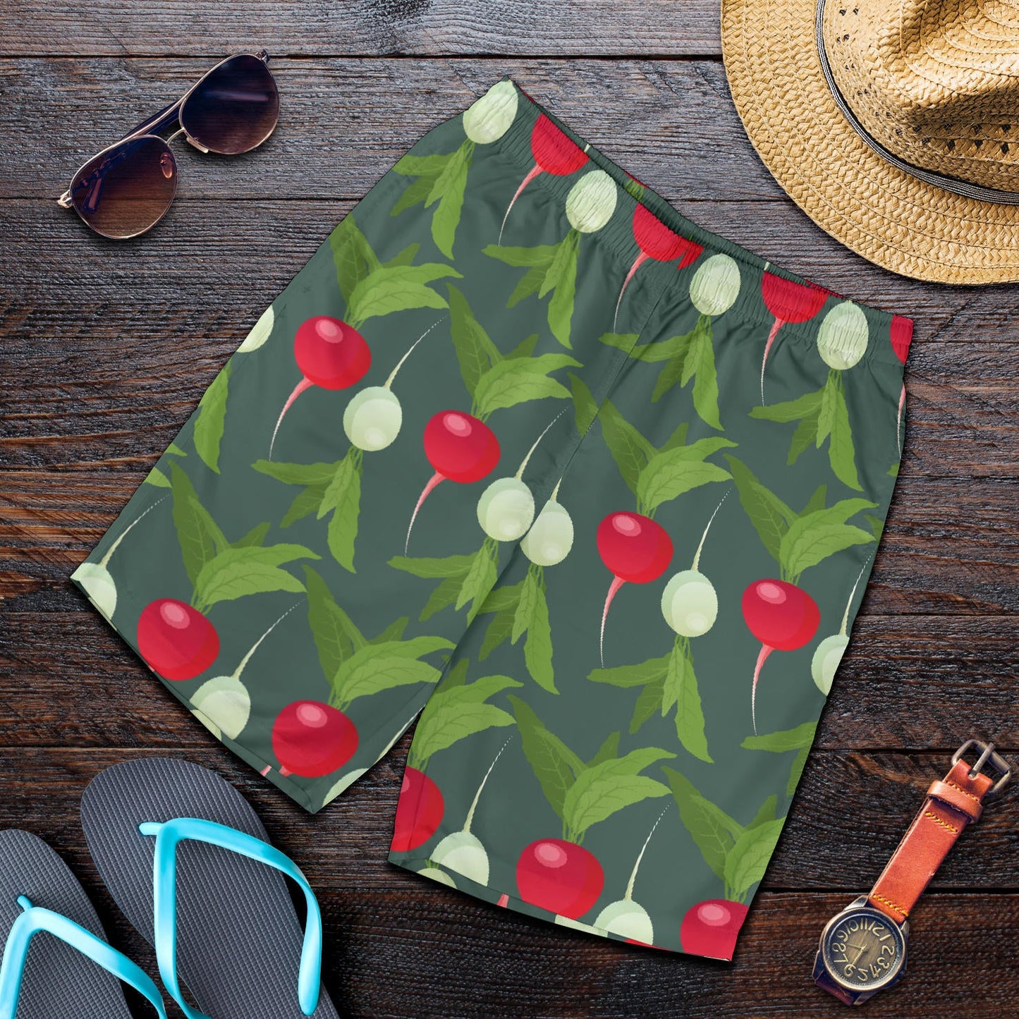 Radish Pattern Print Design A03 Mens Shorts