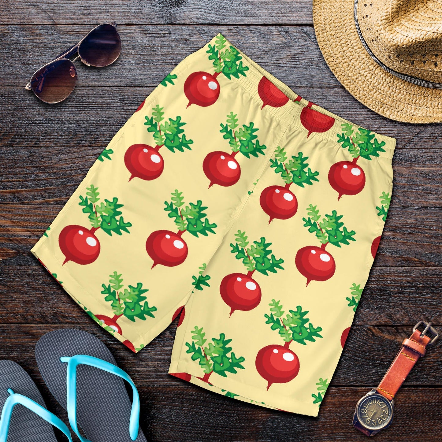 Radish Pattern Print Design A02 Mens Shorts