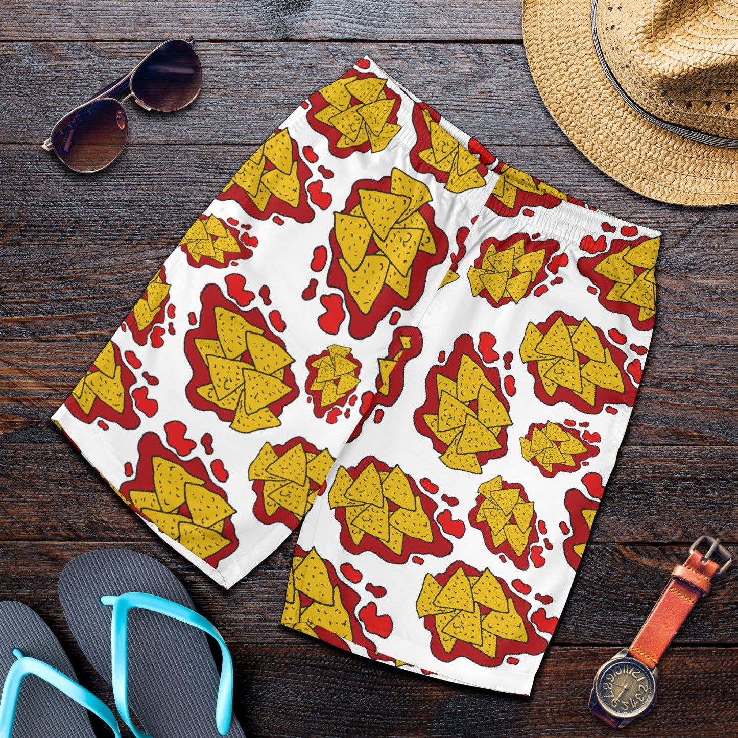 Nachos Pattern Print Design A03 Mens Shorts