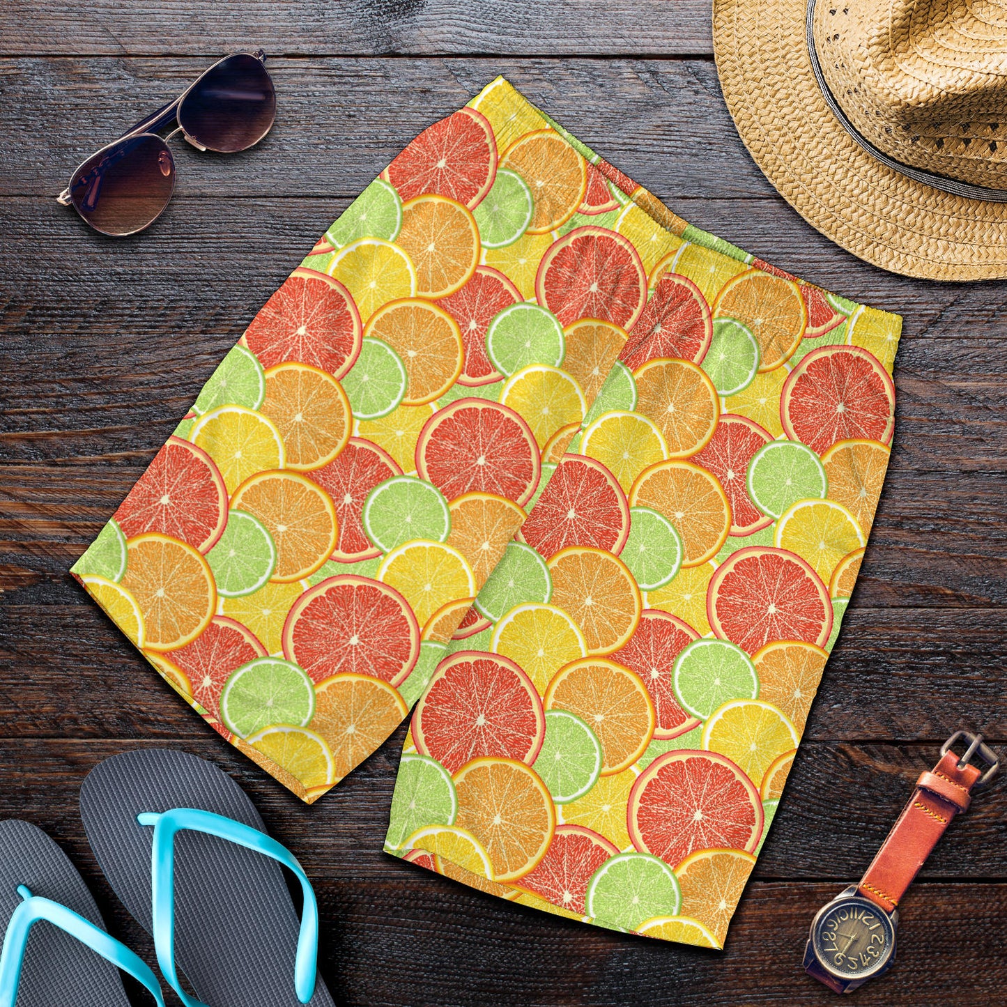 Grapefruit Pattern Print Design GF01 Mens Shorts