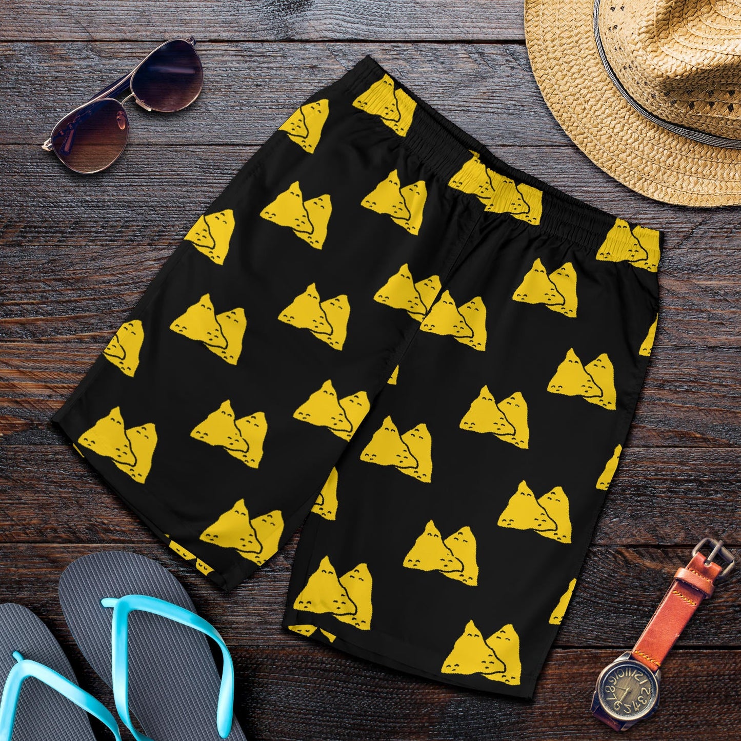 Nachos Pattern Print Design A02 Mens Shorts