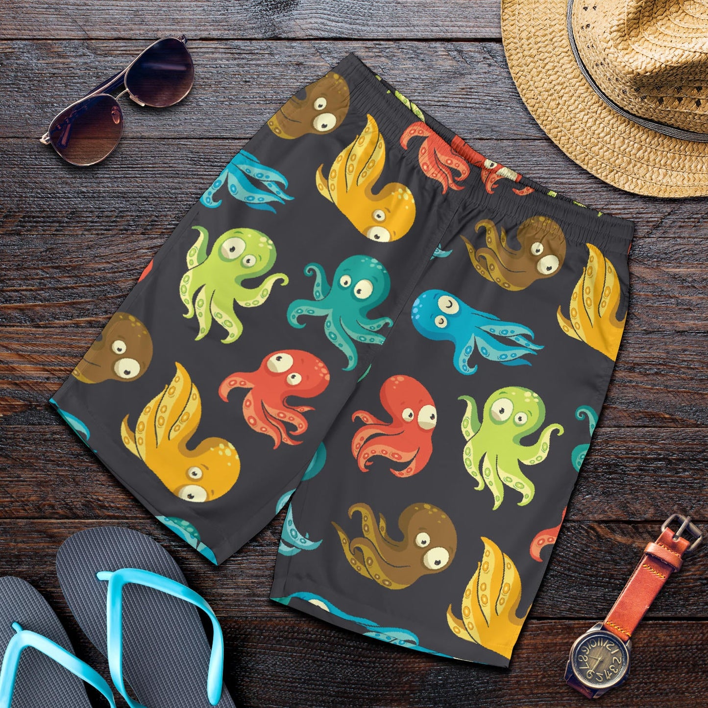 Octopus Pattern Print Design A01 Mens Shorts
