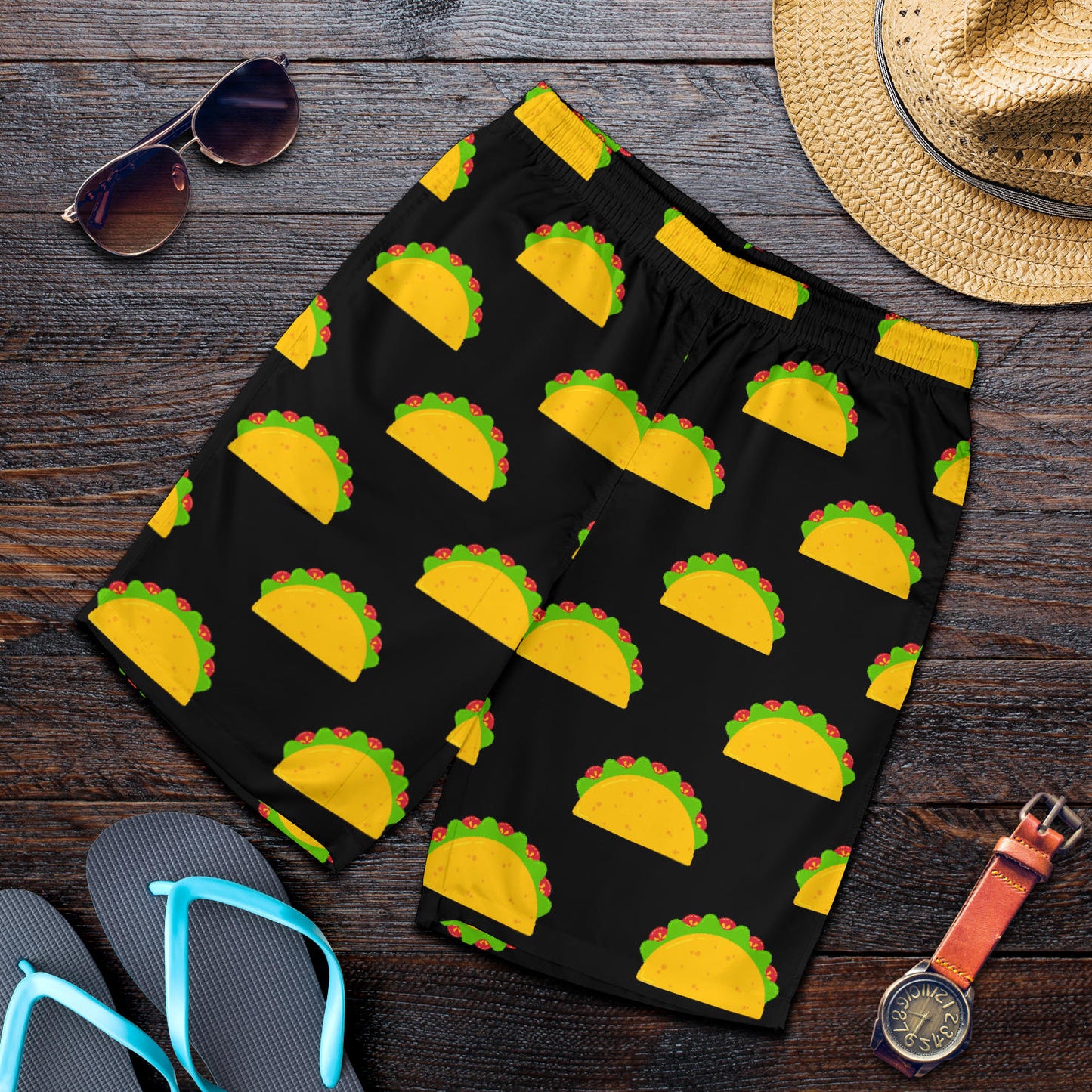 Taco Pattern Print Design TC06 Mens Shorts