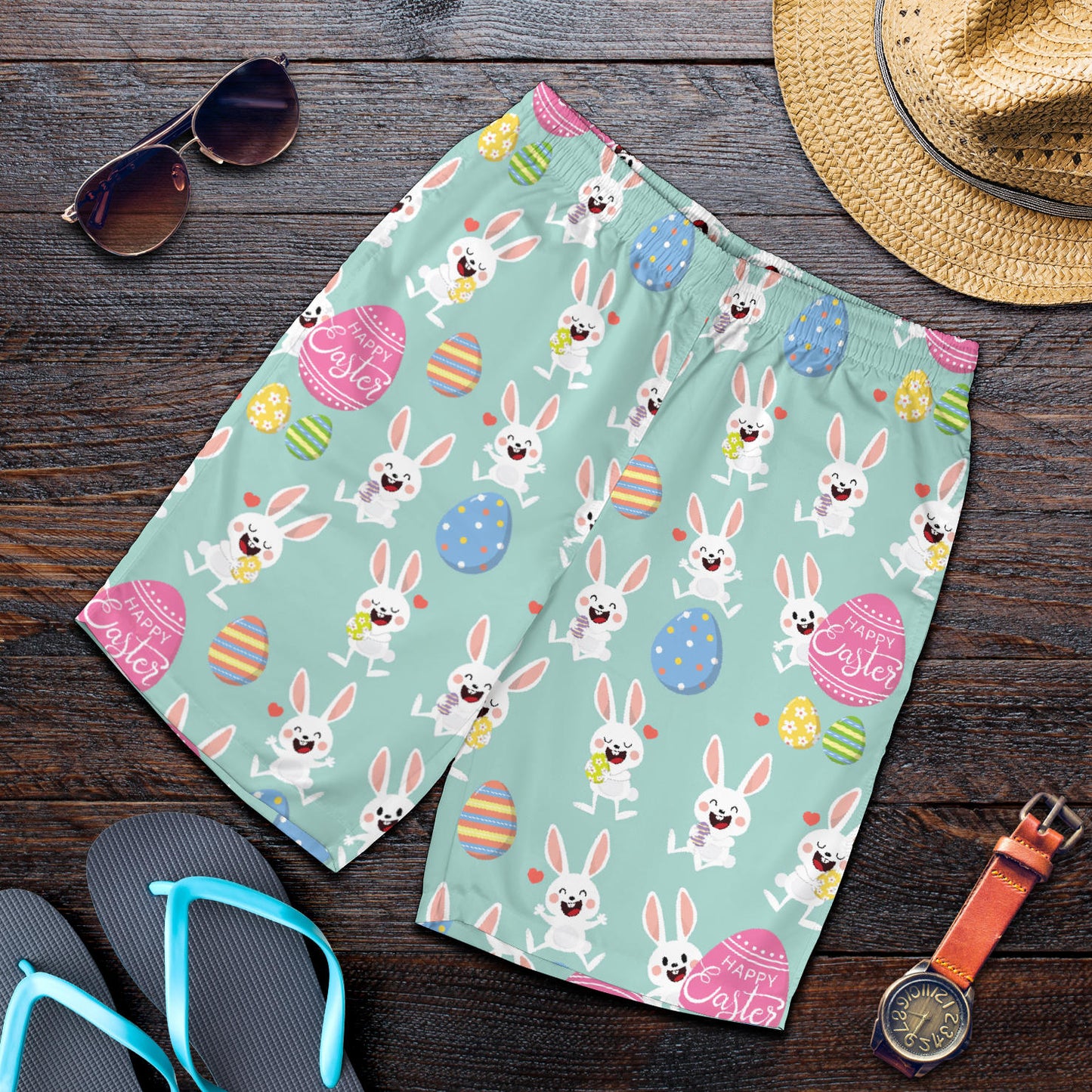 Easter Eggs Pattern Print Design RB014 Mens Shorts