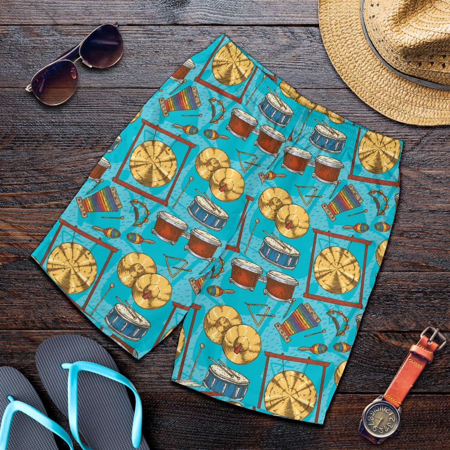 Percussion Pattern Print Design 03 Mens Shorts