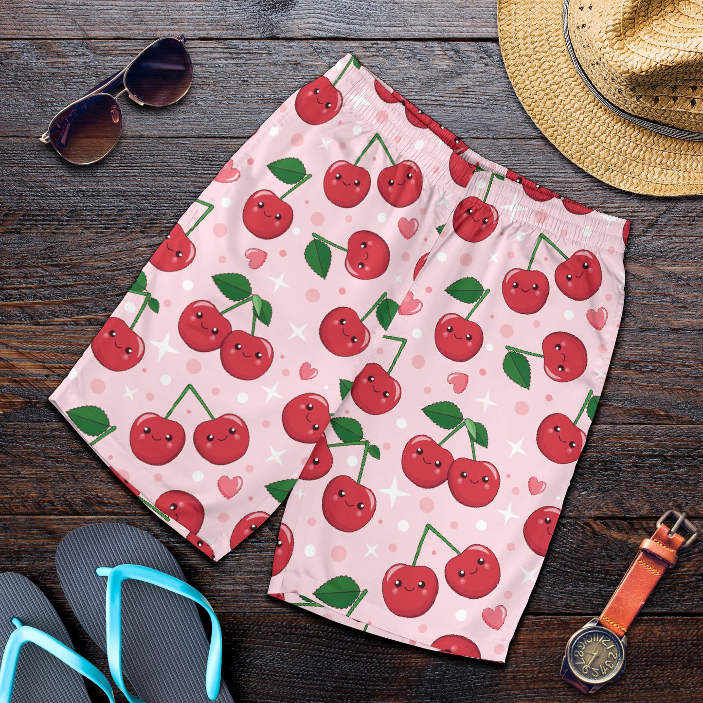 Cherry Pattern Print Design CH02 Mens Shorts